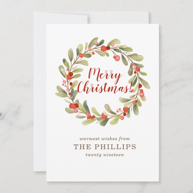 Julkrans - fotopat julkort (Framsida)