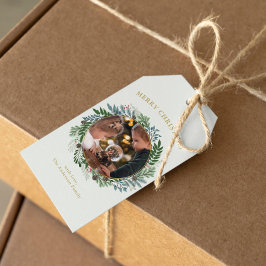 Julkrans - fotopat presentetikett