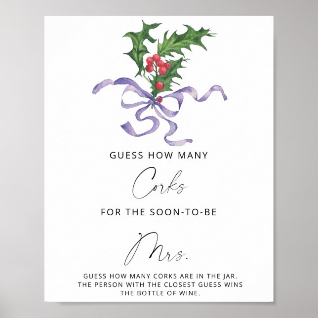 Julkrans - Gissa hur många korkar Poster (Framsidan)