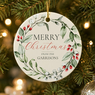 Julkrans God Jul Icke-Foto Julgransprydnad Keramik