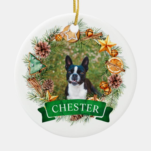 Julkrans Hund Ornament (Framsidan)