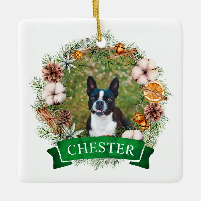 Julkrans Hund Ornament (Framsida)