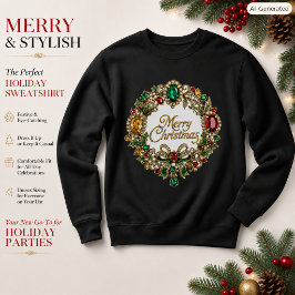Julkrans i ädelstenar Lyxig ädelstensfirande T Shirt