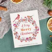 Julkrans i budget rustic chic julkort