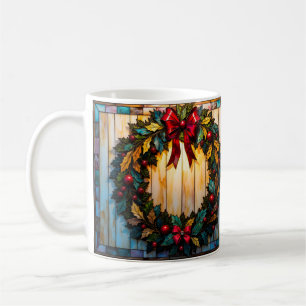 Julkrans i glasmålning - God Jul Kaffemugg