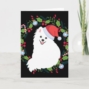 Julkrans Japanese Spitz Hund Kort