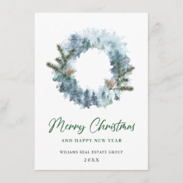 Julkrans Jul Firande Företags Hälsning Julkort