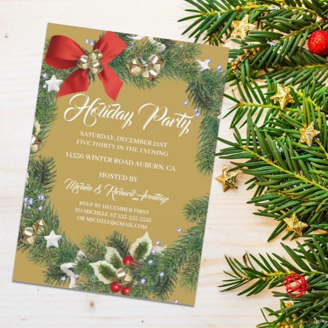 Julkrans Julfest Inbjudan (Skapare uppladdad)