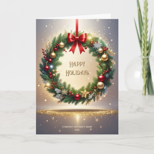 Julkrans Julfirande Kort (Framsida)