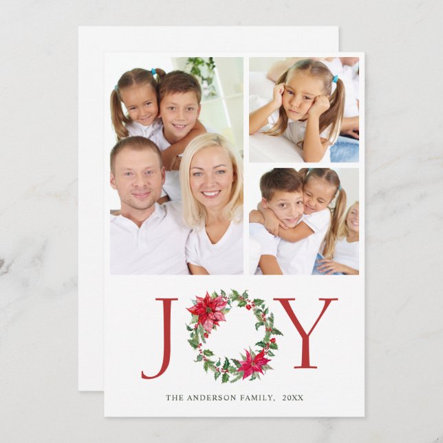 Julkrans Julhälsning 3 FOTO Julkort (Fram/baksida)