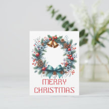 Julkrans julkort