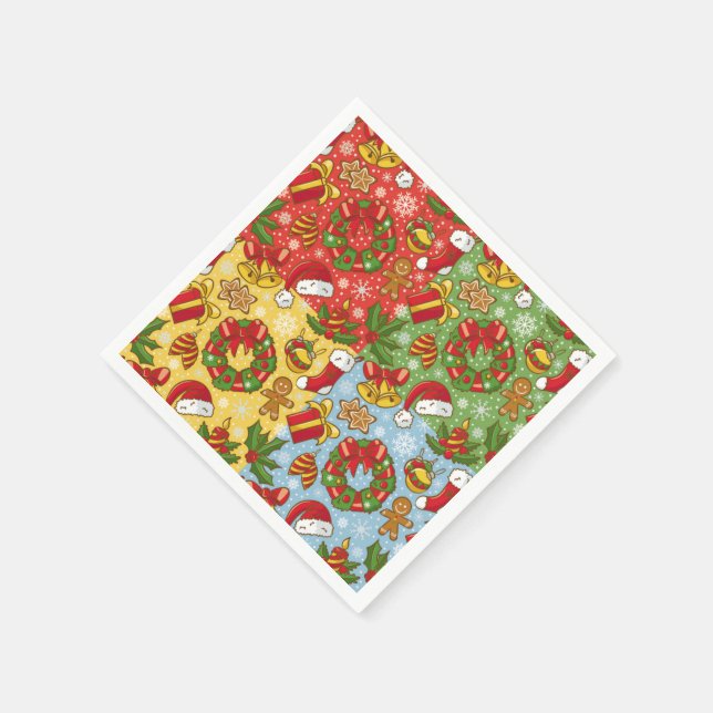 Julkrans, julprydnader, tomtens Hat Pappersservett (Hörn)