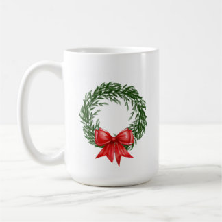 Julkrans kaffemugg med röd slinga