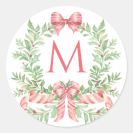 Julkrans Karamellbåge | Monogram Runt Klistermärke