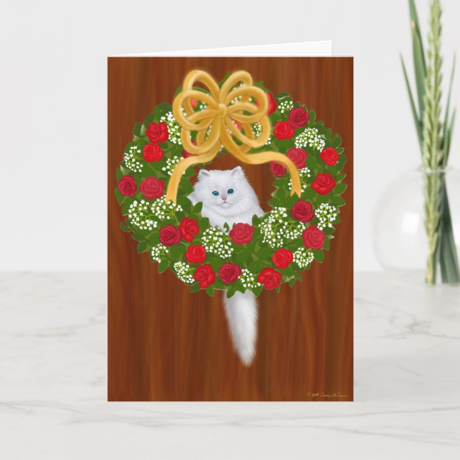 Julkrans Kattkort Helgkort (Framsida)