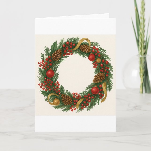 Julkrans kort (Framsida)