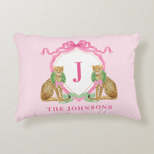 Julkrans Leopard Crest Monogram Prydnadskudde