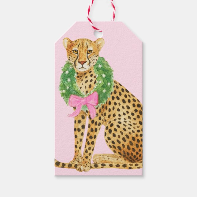 Julkrans Leopard  Presentetikett (Framsidan)