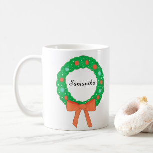 Julkrans med ben kaffemugg