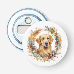 Julkrans med Golden Retriever Festig Valp Flasköppnare
