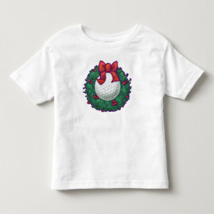 Julkrans med golfbollar tee shirt
