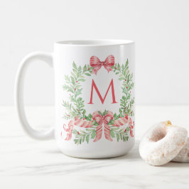 Julkrans med monogram kaffemugg