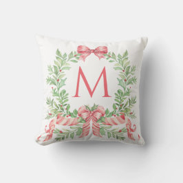 Julkrans med monogram kudde
