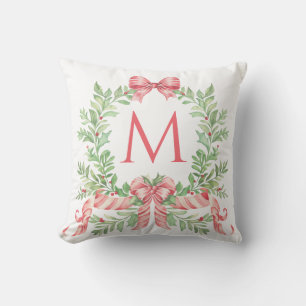 Julkrans med monogram kudde