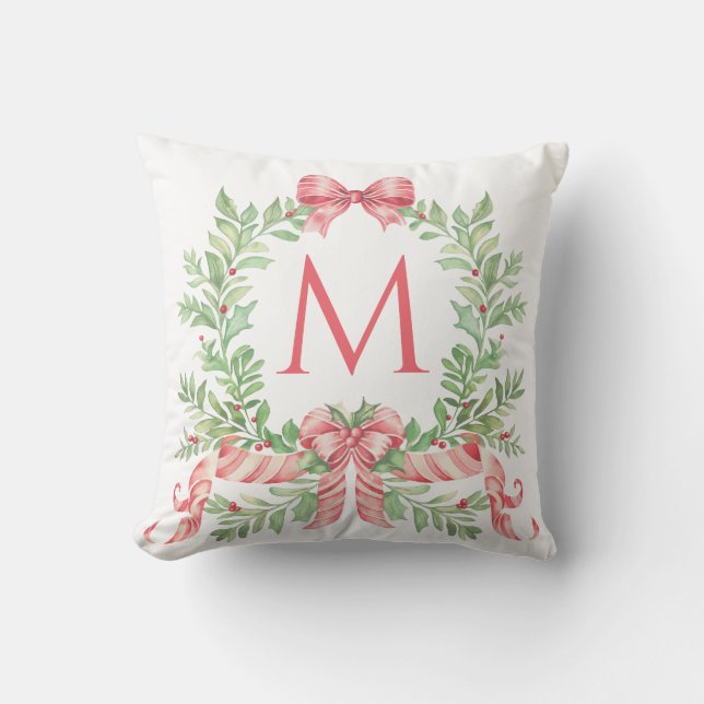 Julkrans med monogram kudde (Framsida)