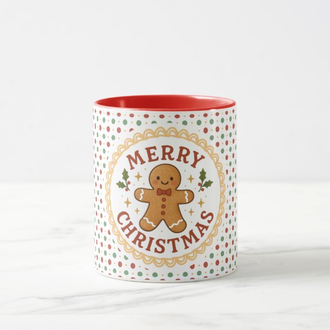 Julkrans med pepparkaksgubbe mugg (Center)