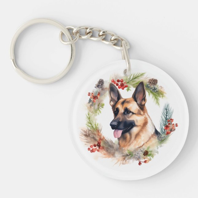 Julkrans med schäferhund Festiv hund (Framsidan)