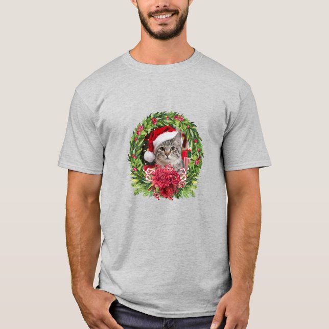 Julkrans med tabby t shirt (Framsida)