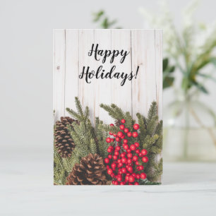 Julkrans och julgrönt julsamling kort