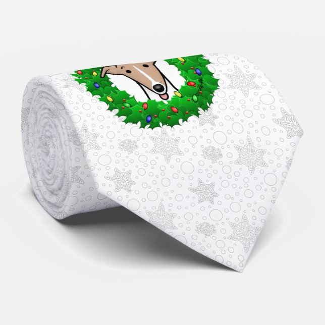 Julkrans och Ljus-pip - Fawn & white Slips (Rullad)