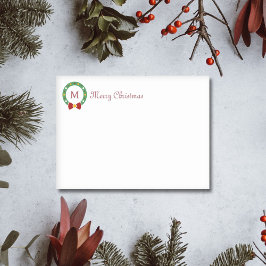 Julkrans och Monogram Brev Post-it Block