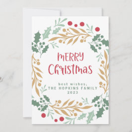 Julkrans och skript | GOD JUL Julkort