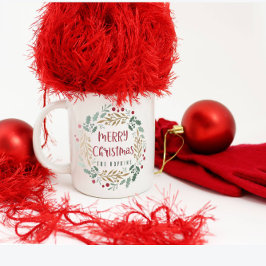 Julkrans och skript | GOD JUL Kaffemugg