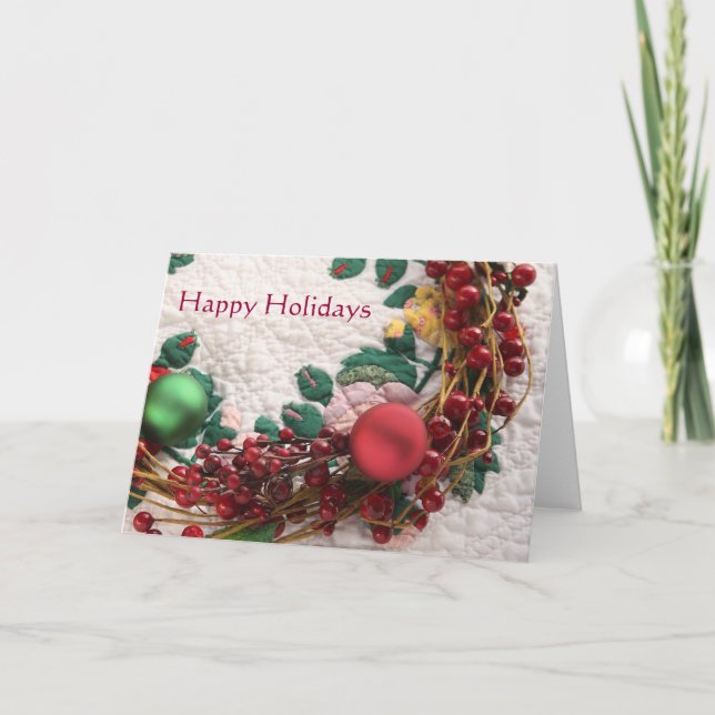 Julkrans på ett kort (Framsida)