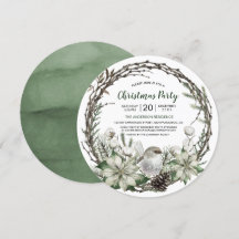 Julkrans Poinsettia & Fågel Jul