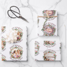 Julkrans, röd Glad helg tre foto