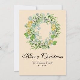 Julkrans Vattenfärg Julkort