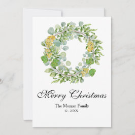 Julkrans Vattenfärg Julkort