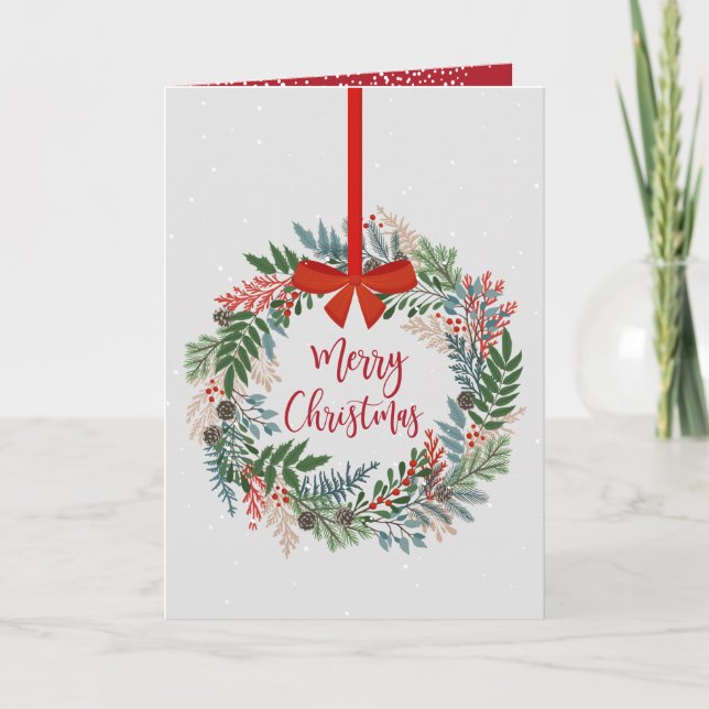 Julkrans, vikt helgkort (Framsida)