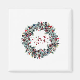 Julkransens BELIEVE Typografi Magnet