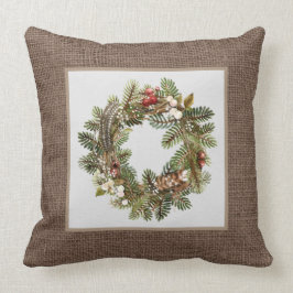 Julkransens Helgdag i Rustic Land Kudde