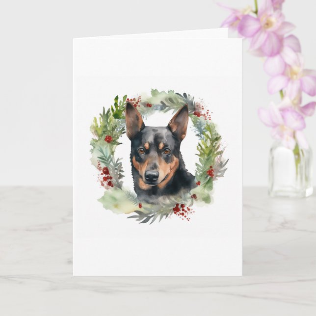 Julkransfirande Australisk Kelpie Valp Kort (Orkide)