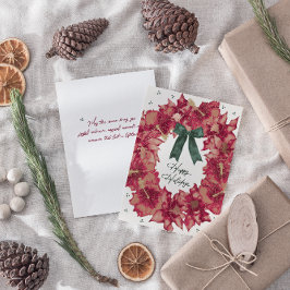 Julkranshälsningskort med Hibiskus Helgkort