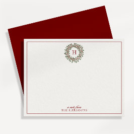 Julkransmonogram Notkort Inbjudningar