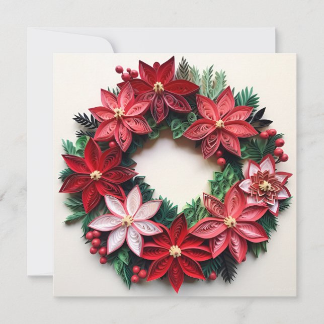 Julkranspenna högtidlig julkort (Framsida)