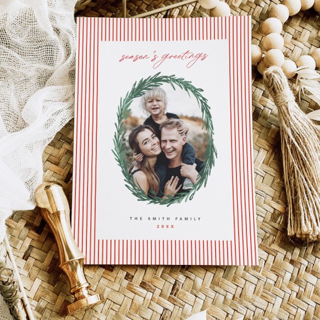 Julkransplatt kort med klassiska ränder (Skapare uppladdad)